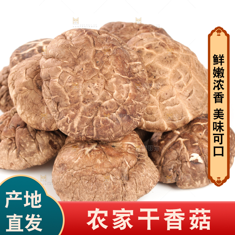 白底上的干香菇