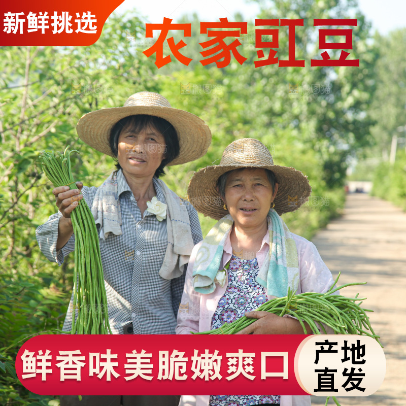 手里拿着长豇豆