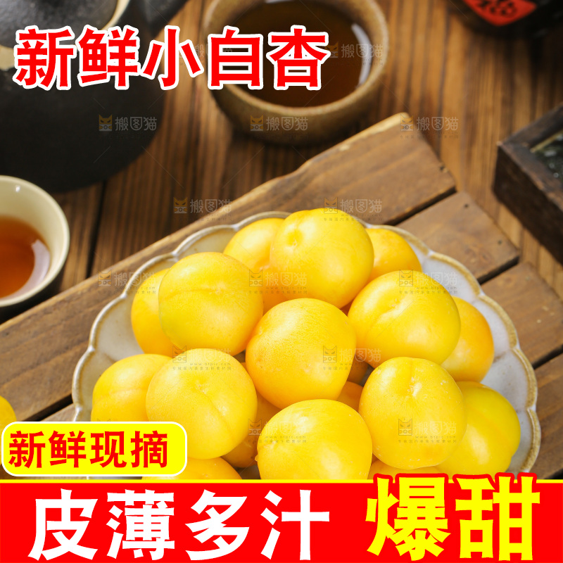 深底上的新鲜小白杏