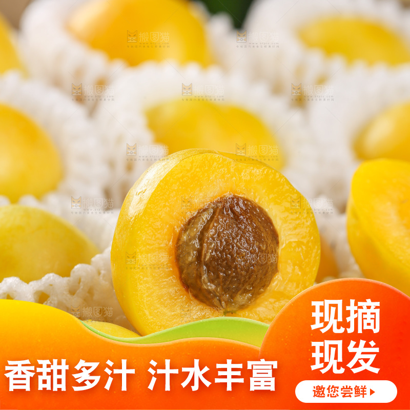 深底上的新鲜小白杏