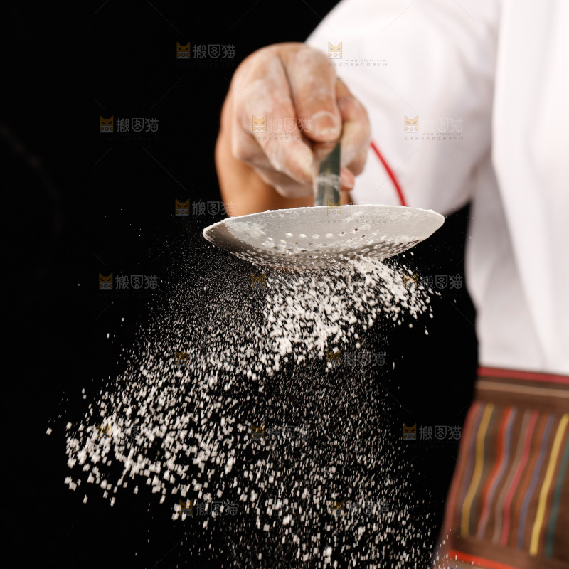 深底上的面粉