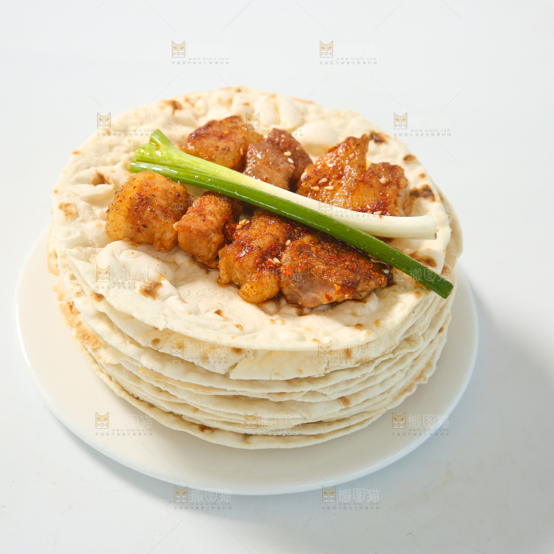 白底上的淄博小饼