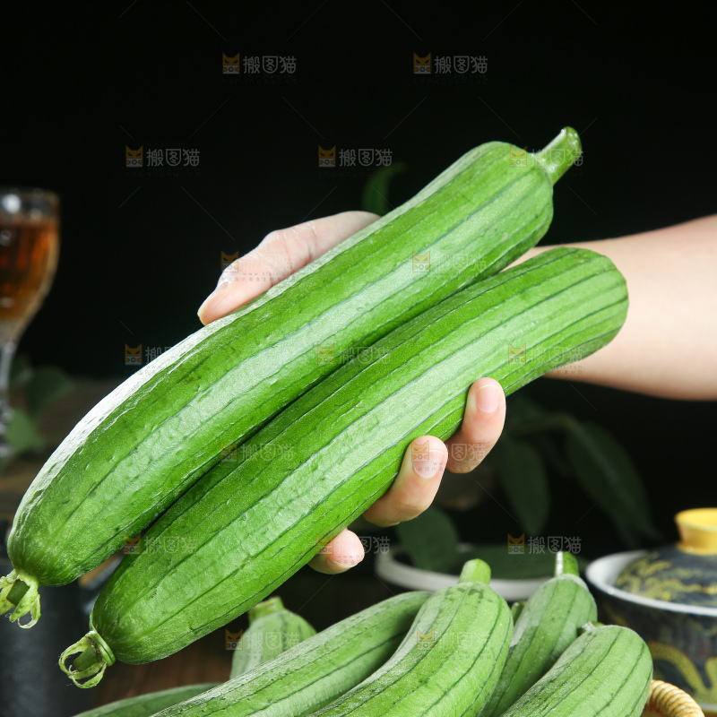 木底上的长丝瓜