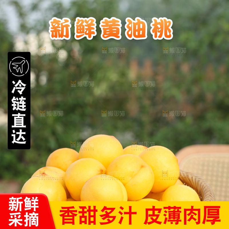 浅底上的黄油桃