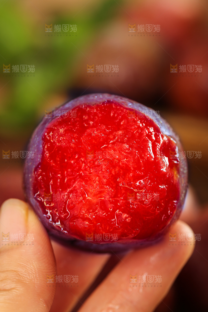 木底上的红肉三华李