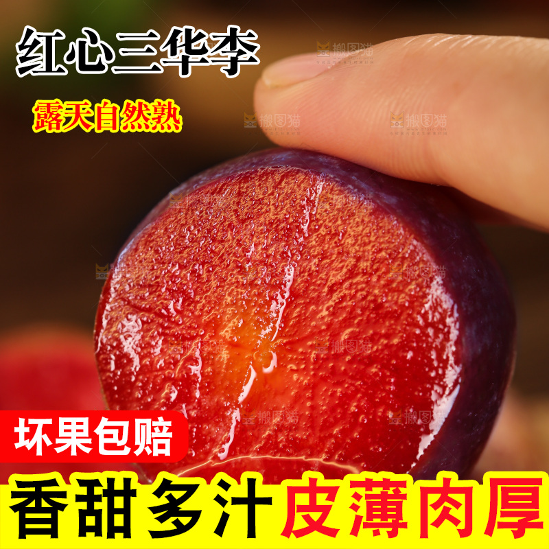 木底上的红肉三华李