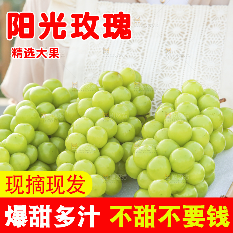 手里拿着阳光玫瑰