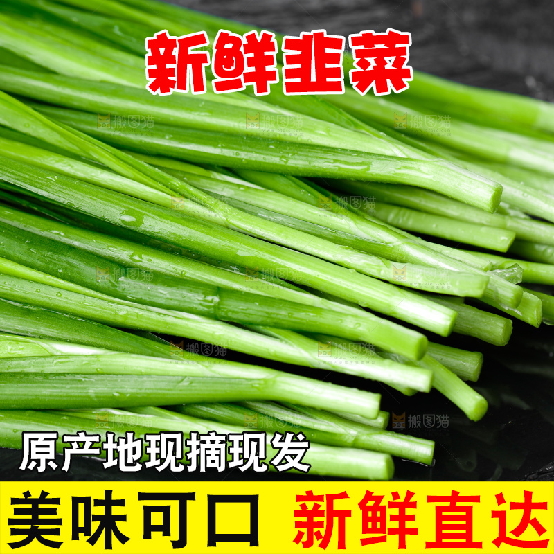 深底上的新鲜韭菜