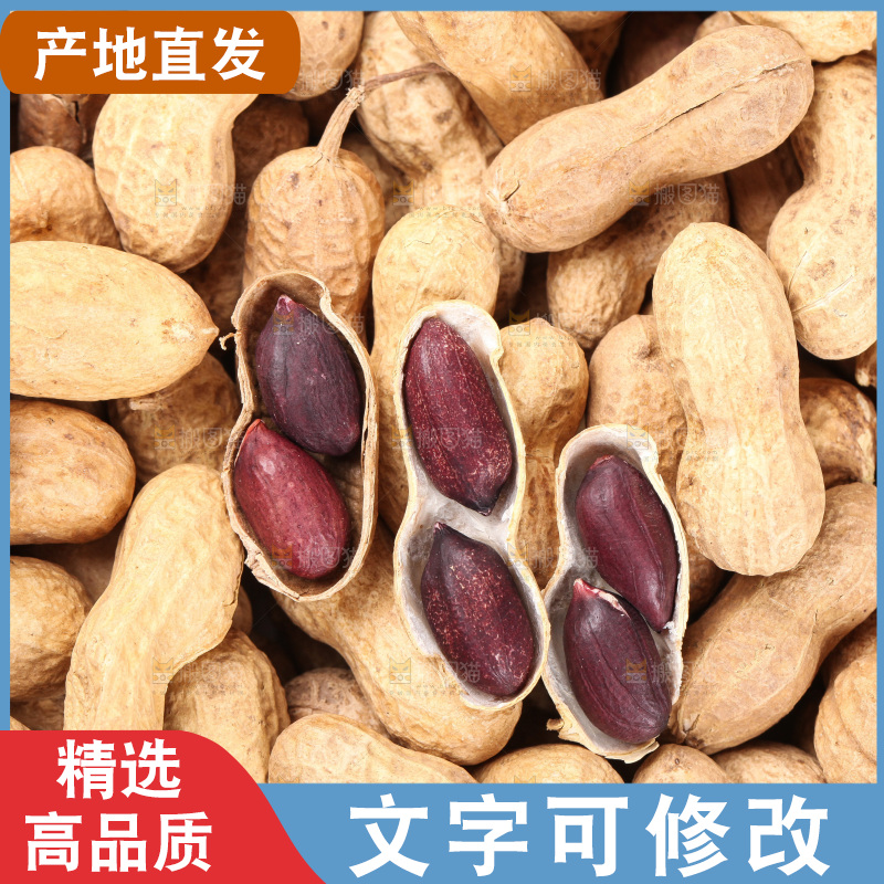 木板上的紫皮花生
