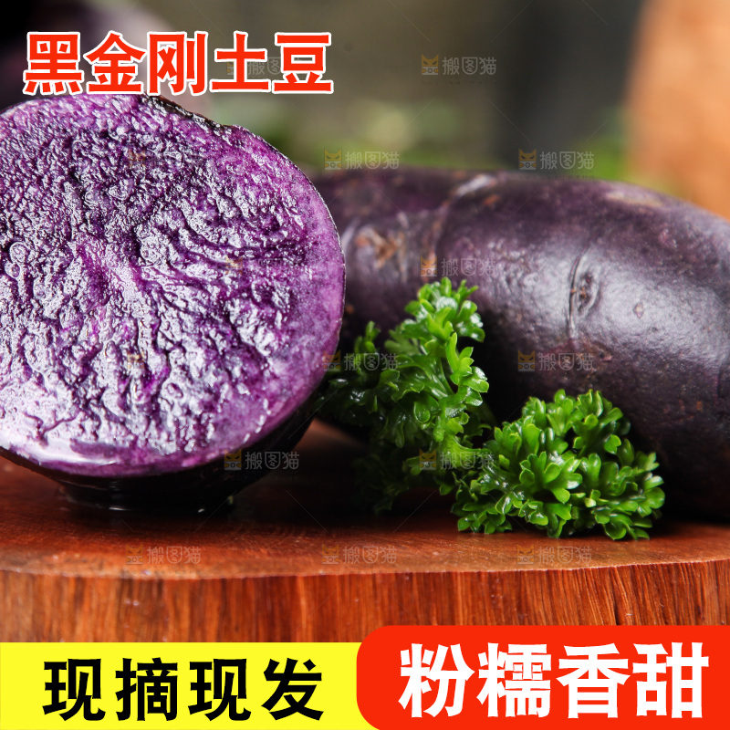 浅底上的紫土豆