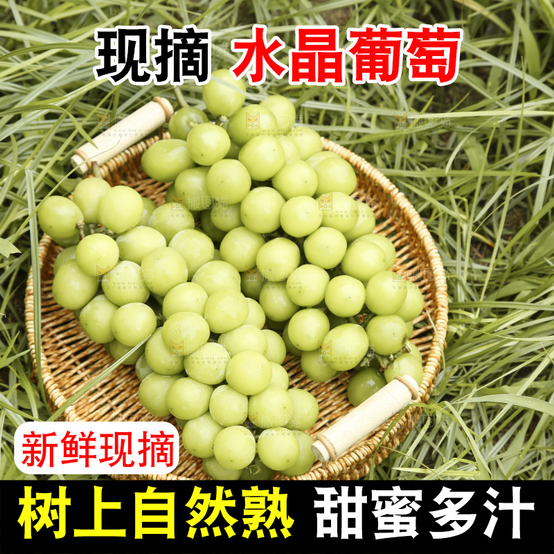 深底上的水晶葡萄