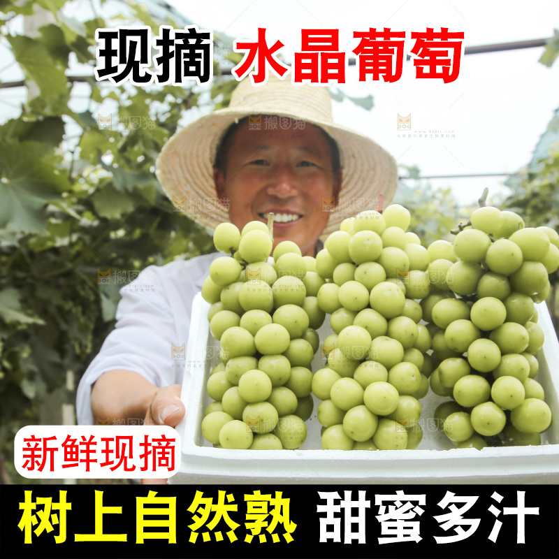 手里拿着水晶葡萄