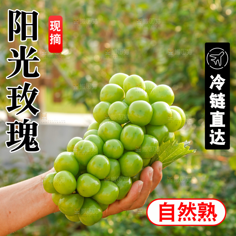手里拿着一箱阳光玫瑰