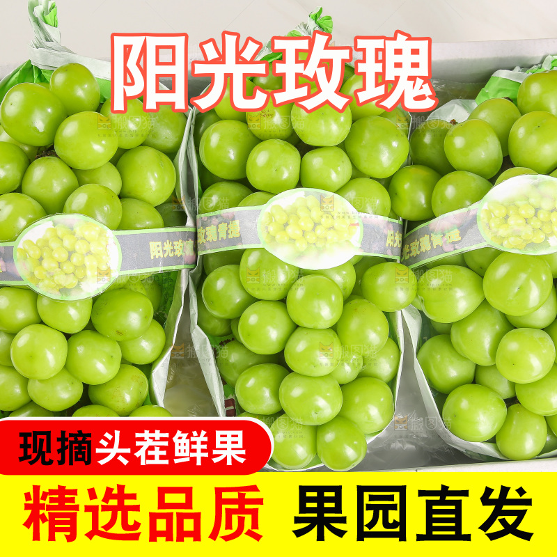 深底上的一箱阳光玫瑰