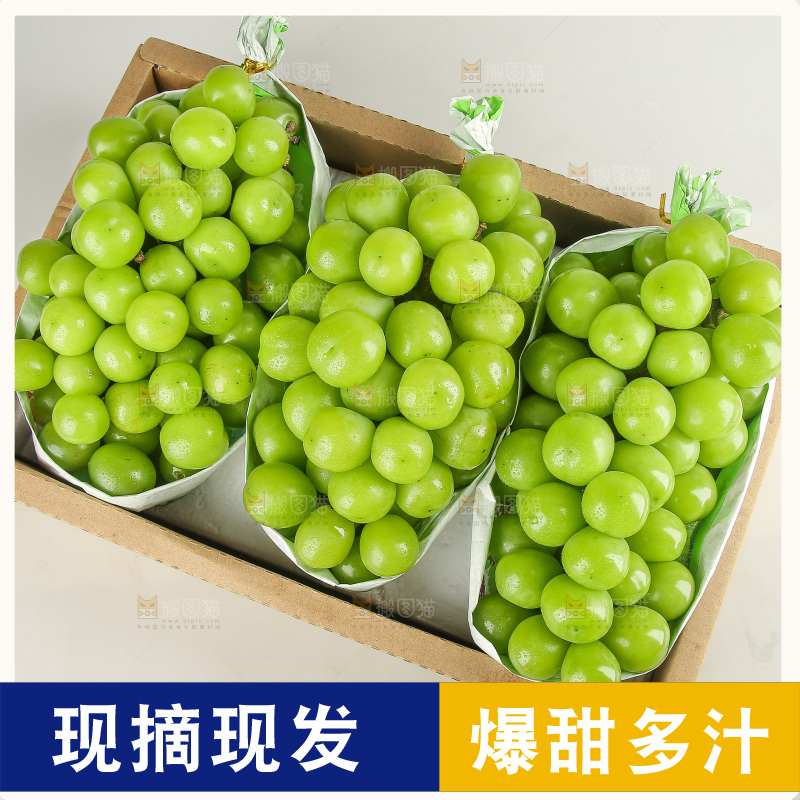 深底上的一箱阳光玫瑰