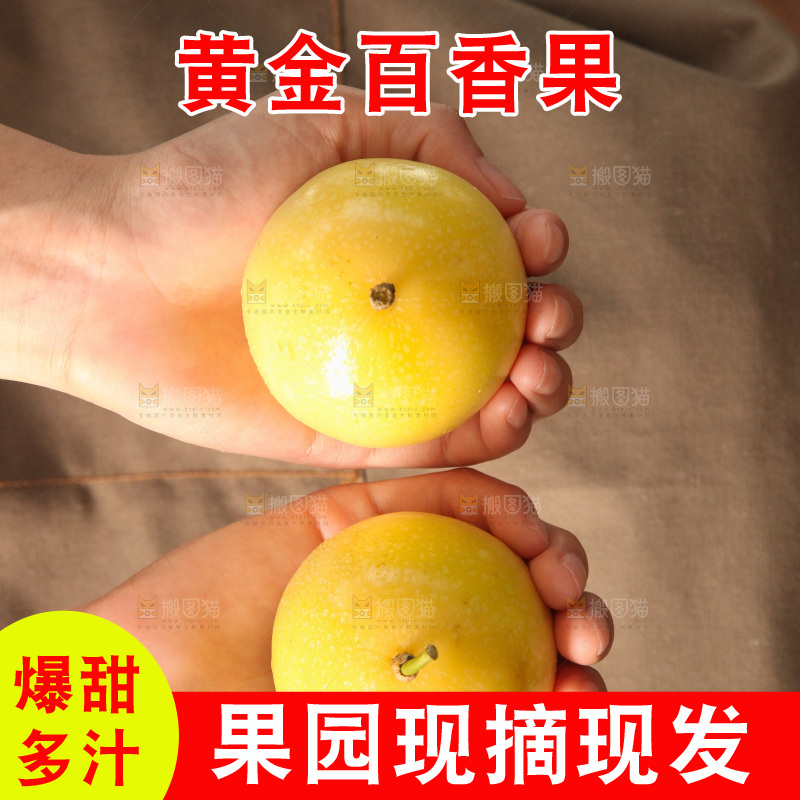深底上的黄金百香果