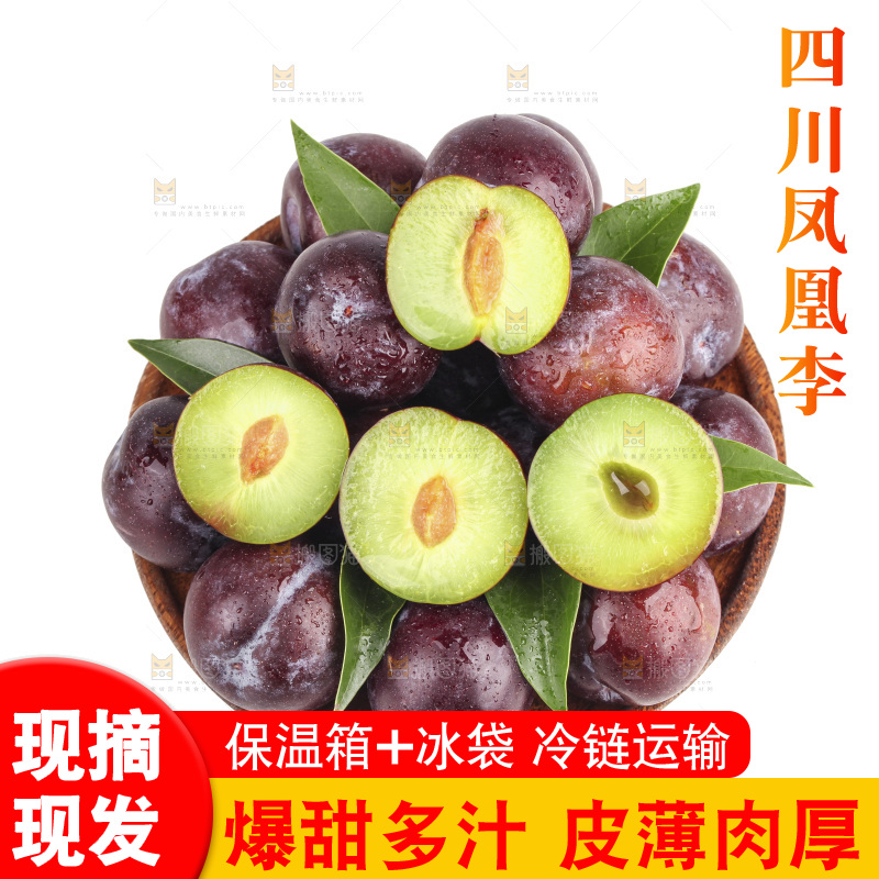 白底上的五月脆李子
