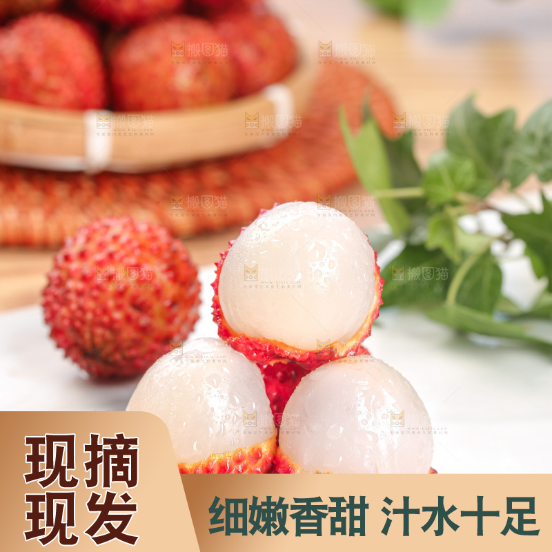 浅底上的桂味荔枝