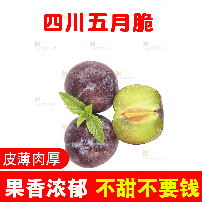 白底上的五月脆李子