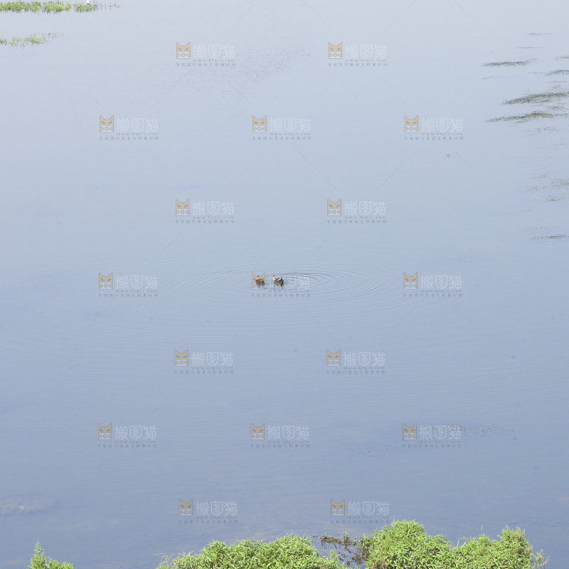 清澈风底的湖水