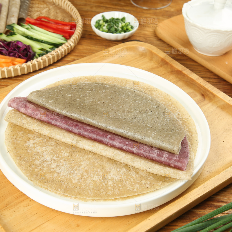 深底上的卷饼