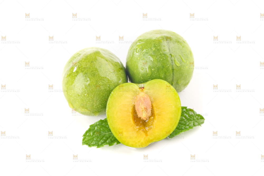 白底上的青脆脱骨李