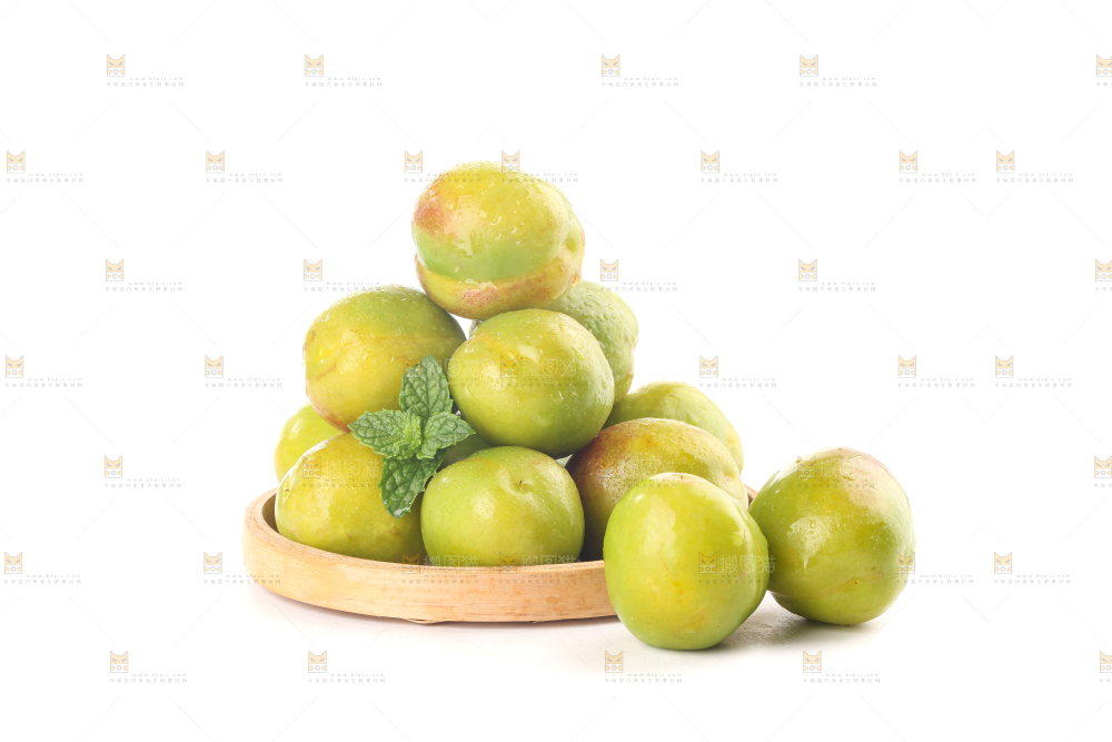 白底上的大梨杏