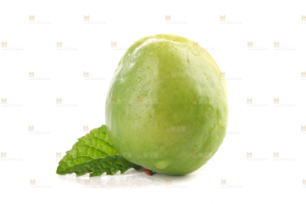 白底上的大梨杏