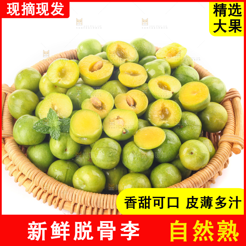 白底上的青脆脱骨李