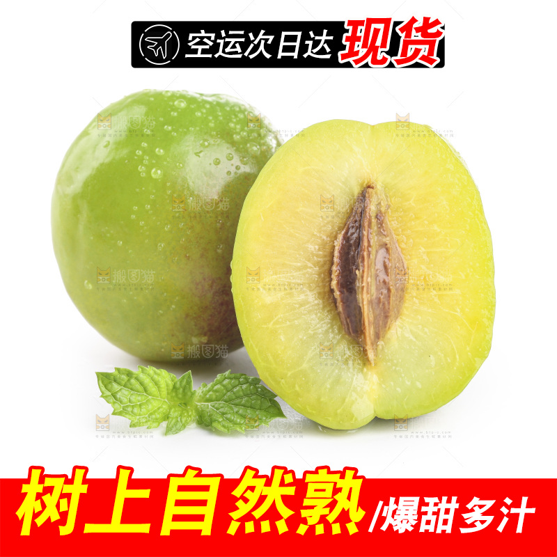 白底上的大梨杏