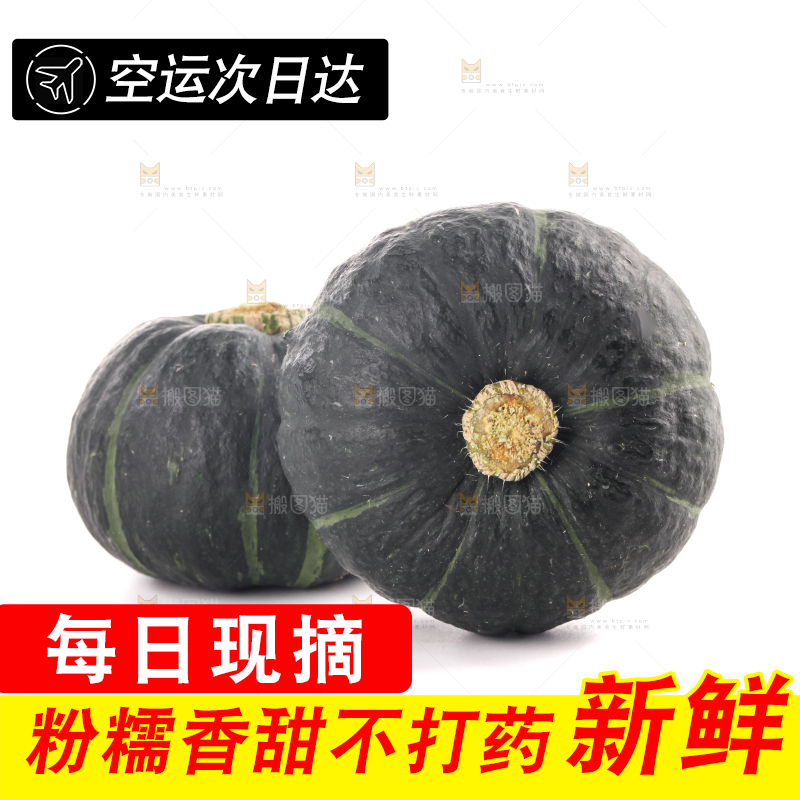 白底上放着的贝贝南瓜