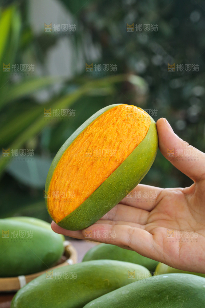 手里拿着椰香芒