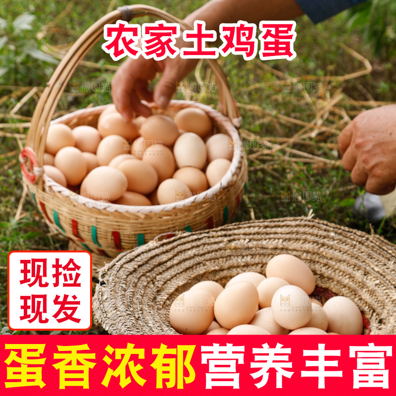 手里拿着土鸡蛋