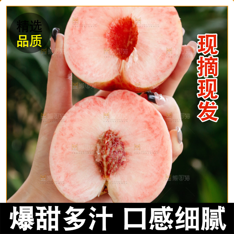 手里拿着苹果桃