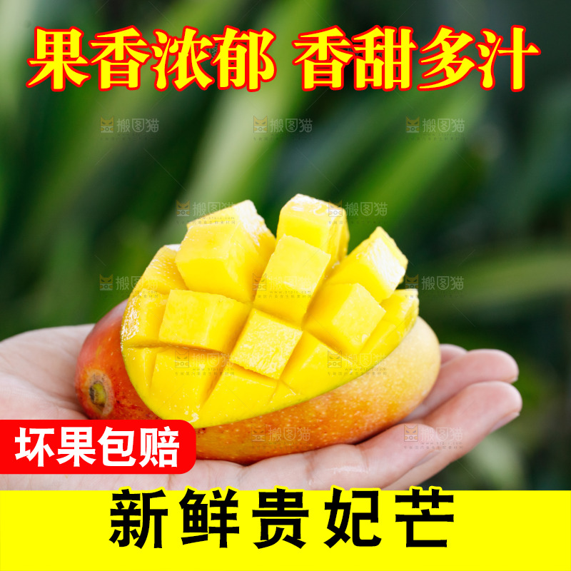 手里拿着贵妃芒