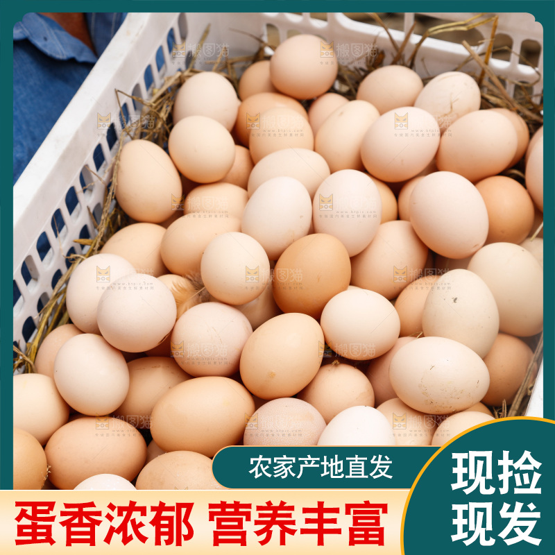 手里拿着土鸡蛋