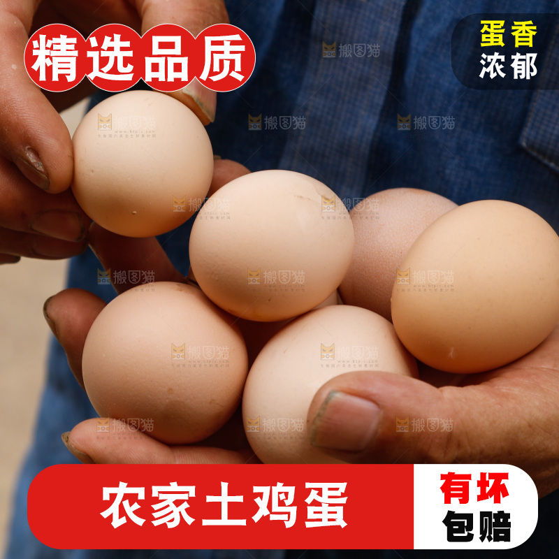 手里拿着土鸡蛋