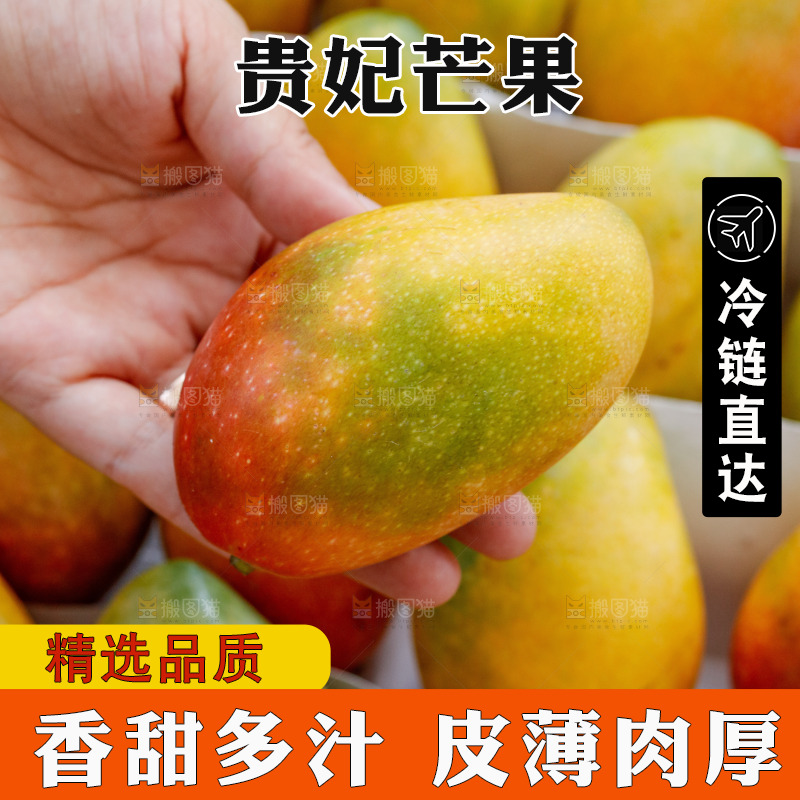 手里拿着贵妃芒