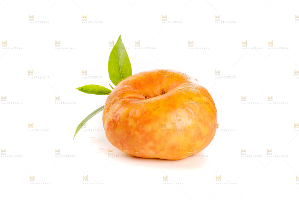 白底摆放着黄油蟠桃