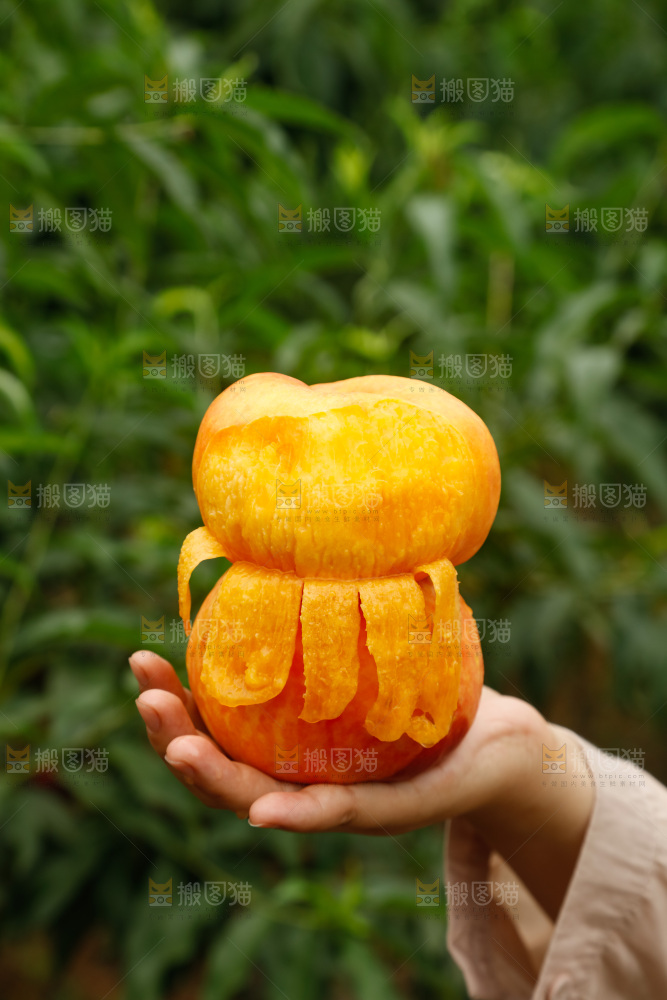 手里拿着黄油蟠桃