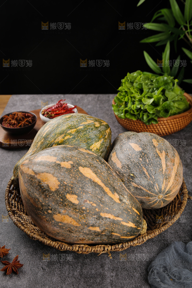 深底上的香芋南瓜