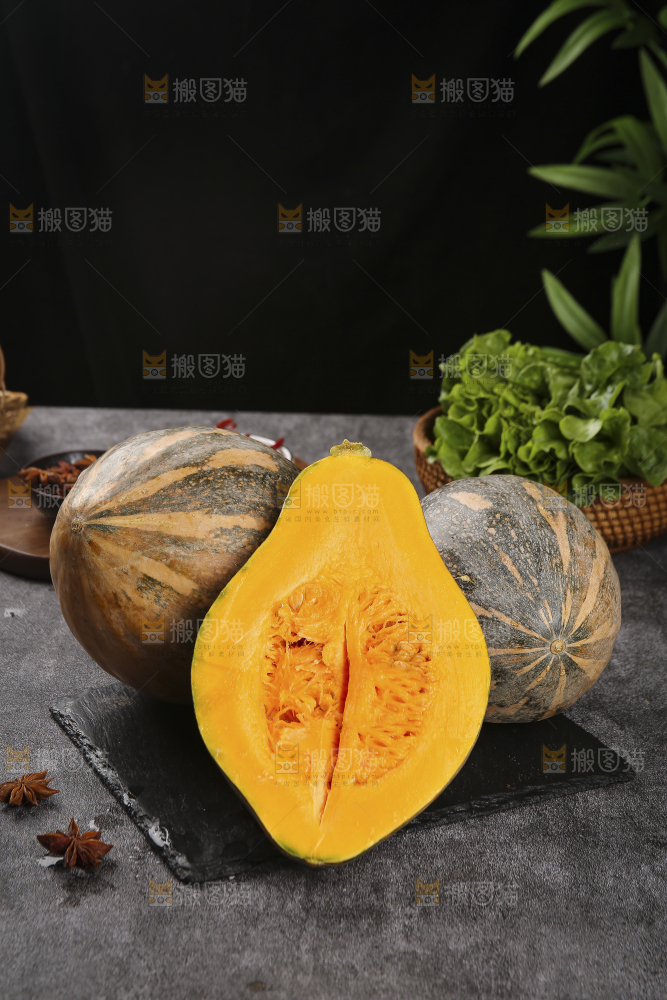 深底上的香芋南瓜