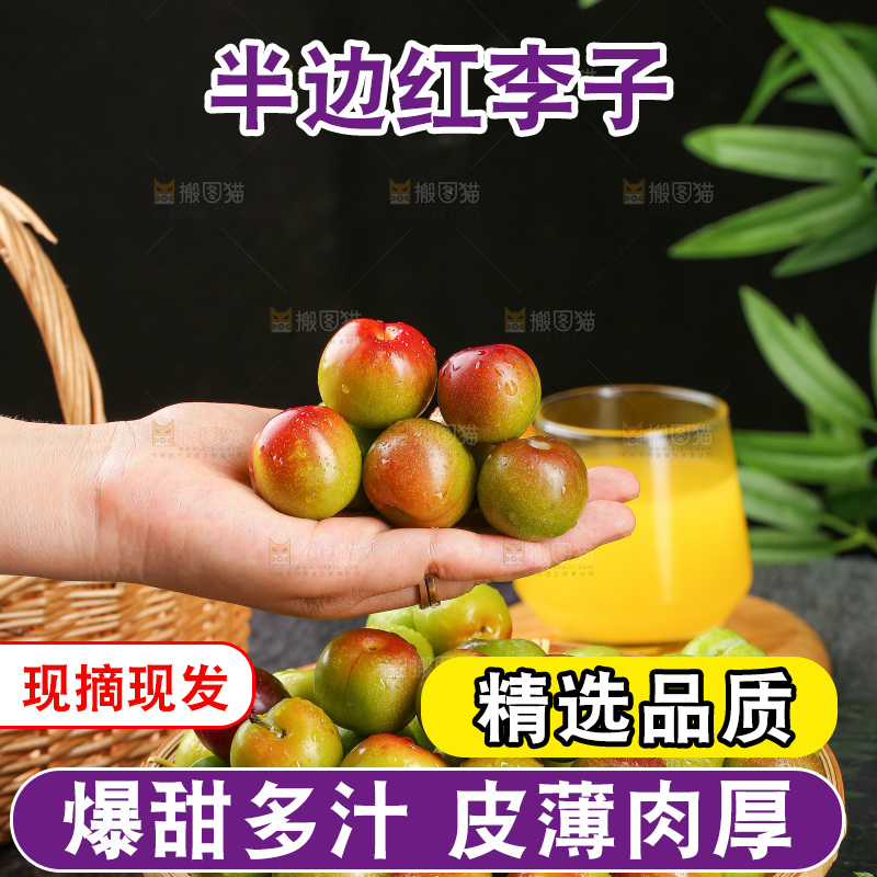 深底上的半边红脱骨李