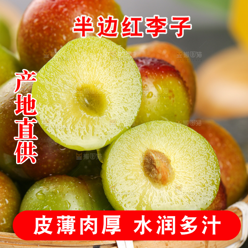 深底上的半边红脱骨李