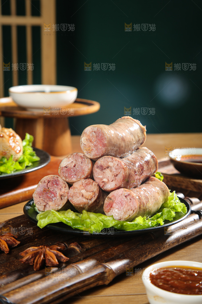 木底上的羊肠灌肉