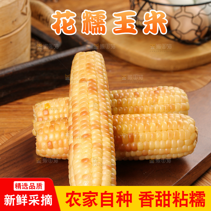 木底上的花糯玉米