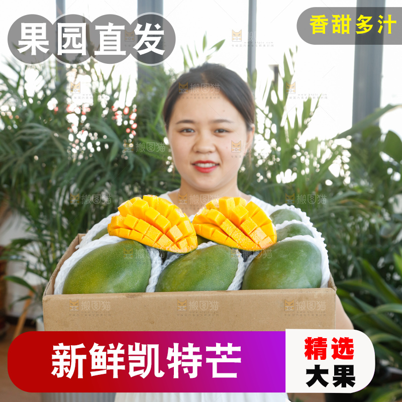 手里拿着一箱凯特芒
