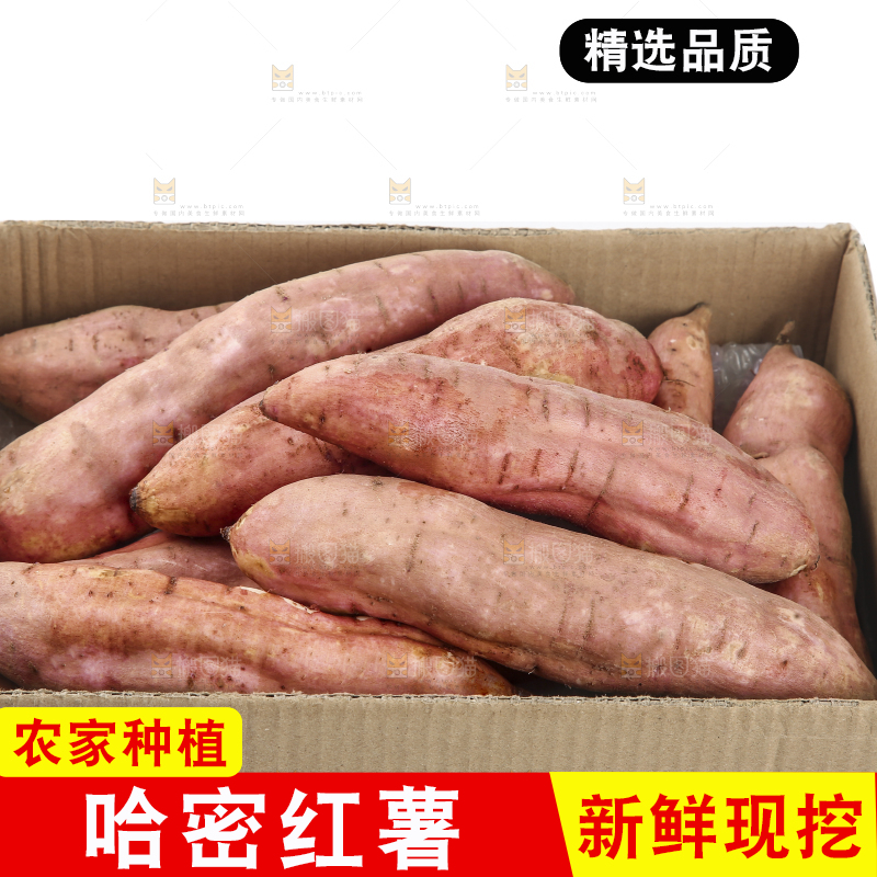 白底上的哈密冰糖薯