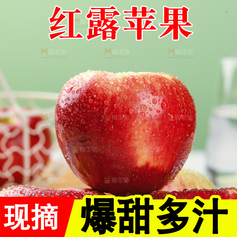 浅底上的红露苹果