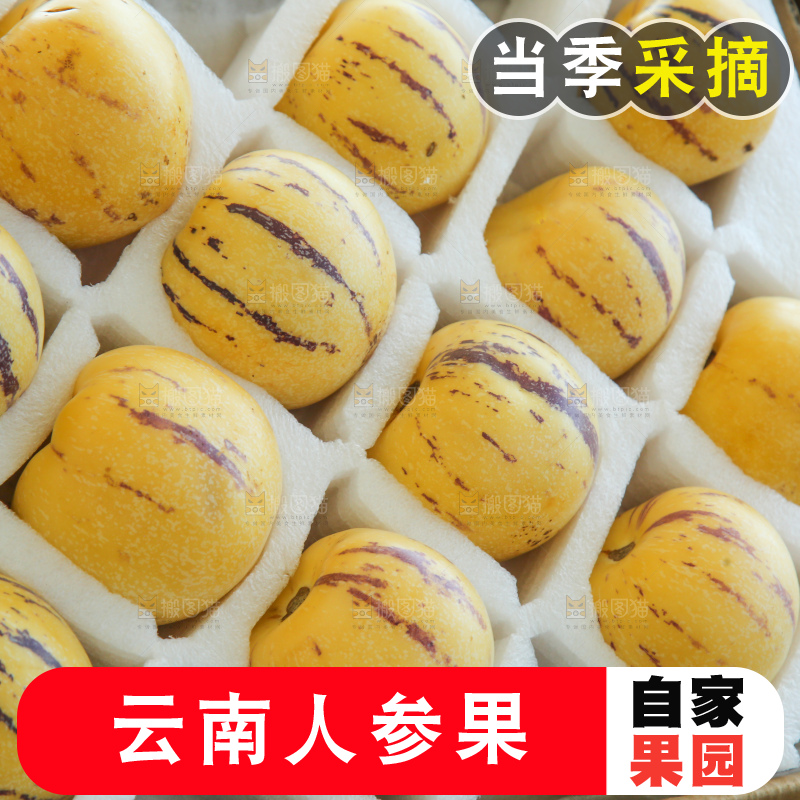 手里拿着一箱石林人参果